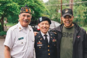 Three veteran soldiers